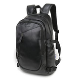 Brand waterproof leather 15.6 inch laptop backpack