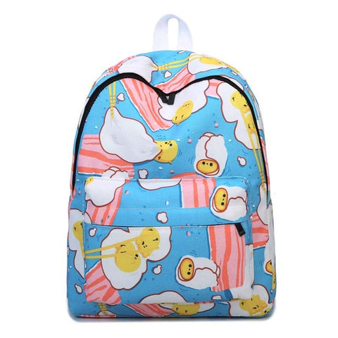 Canvas Backpack School Bag