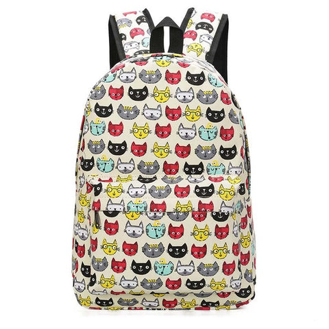 Canvas Backpack School Bag