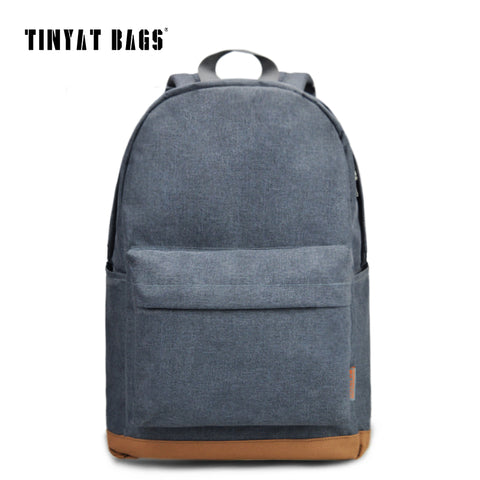 TINYAT Men's 15 inch laptop backpack computer male school backpacks rucksacks leisure for teenage mochila Escolar Gray Bag 1101